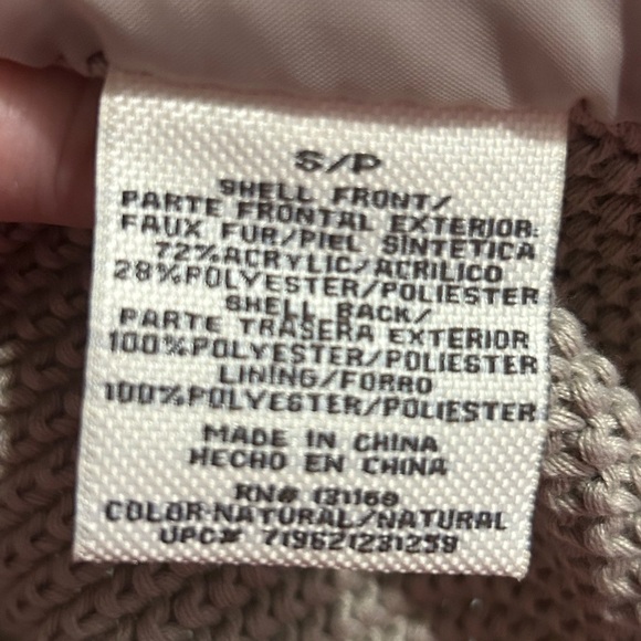 {Sebby Collection} Tan Faux Fur Vest - Picture 5 of 5